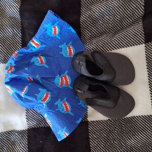 Baby bucket hat and water shoes